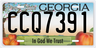 GA license plate CCQ7391