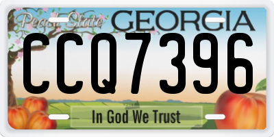 GA license plate CCQ7396