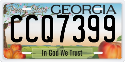 GA license plate CCQ7399