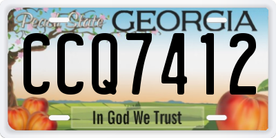 GA license plate CCQ7412