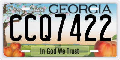 GA license plate CCQ7422
