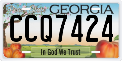 GA license plate CCQ7424