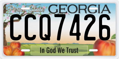 GA license plate CCQ7426