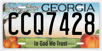 GA license plate CCQ7428