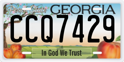 GA license plate CCQ7429