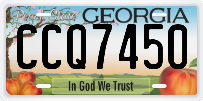 GA license plate CCQ7450