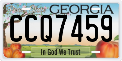 GA license plate CCQ7459