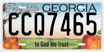 GA license plate CCQ7465