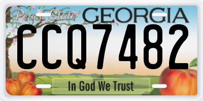 GA license plate CCQ7482
