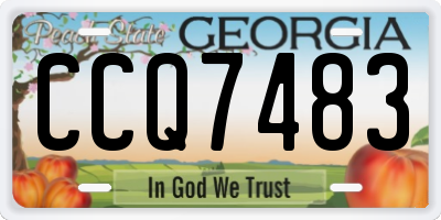 GA license plate CCQ7483