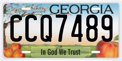 GA license plate CCQ7489