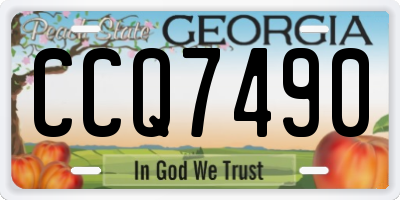 GA license plate CCQ7490