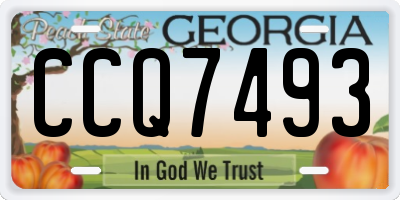 GA license plate CCQ7493