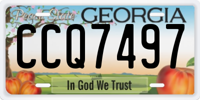 GA license plate CCQ7497