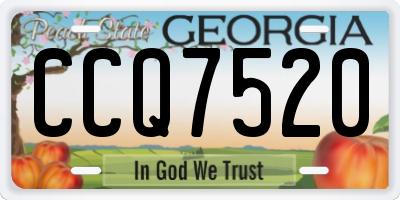 GA license plate CCQ7520