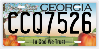 GA license plate CCQ7526