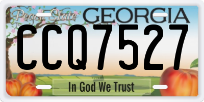 GA license plate CCQ7527