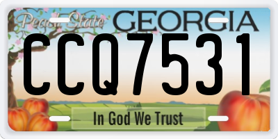 GA license plate CCQ7531