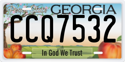 GA license plate CCQ7532
