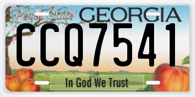 GA license plate CCQ7541