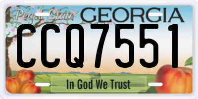 GA license plate CCQ7551