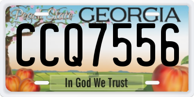 GA license plate CCQ7556