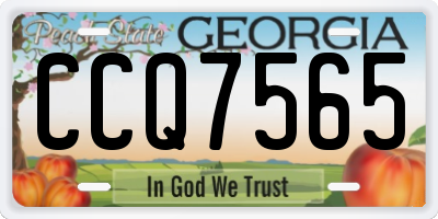 GA license plate CCQ7565