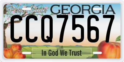GA license plate CCQ7567