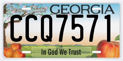 GA license plate CCQ7571