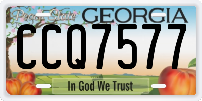 GA license plate CCQ7577