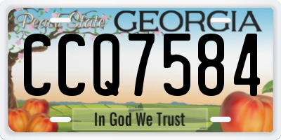 GA license plate CCQ7584