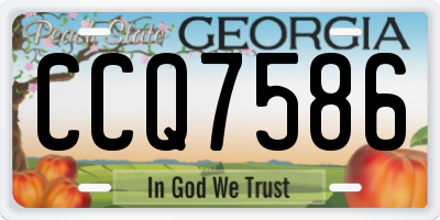 GA license plate CCQ7586