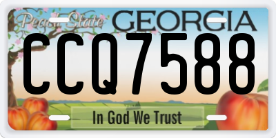 GA license plate CCQ7588