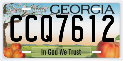 GA license plate CCQ7612