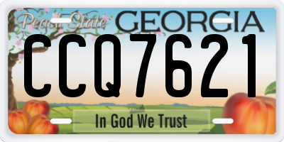 GA license plate CCQ7621