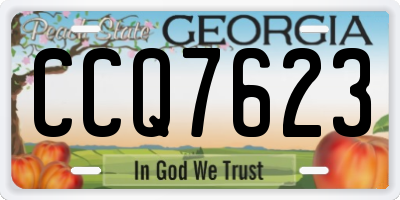 GA license plate CCQ7623