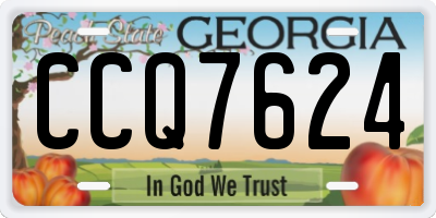 GA license plate CCQ7624