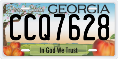 GA license plate CCQ7628