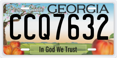 GA license plate CCQ7632