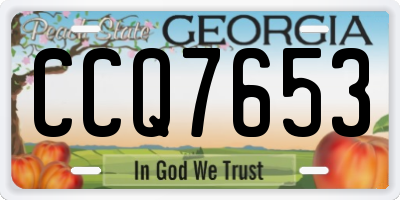 GA license plate CCQ7653
