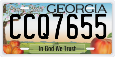 GA license plate CCQ7655