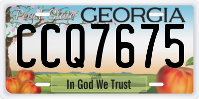 GA license plate CCQ7675