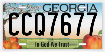GA license plate CCQ7677