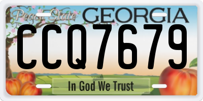 GA license plate CCQ7679