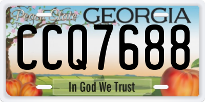 GA license plate CCQ7688