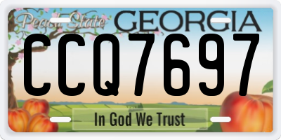 GA license plate CCQ7697
