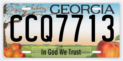 GA license plate CCQ7713