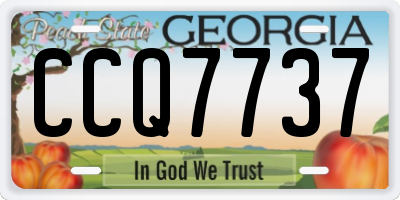 GA license plate CCQ7737