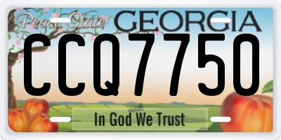 GA license plate CCQ7750