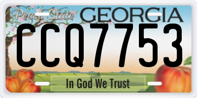 GA license plate CCQ7753